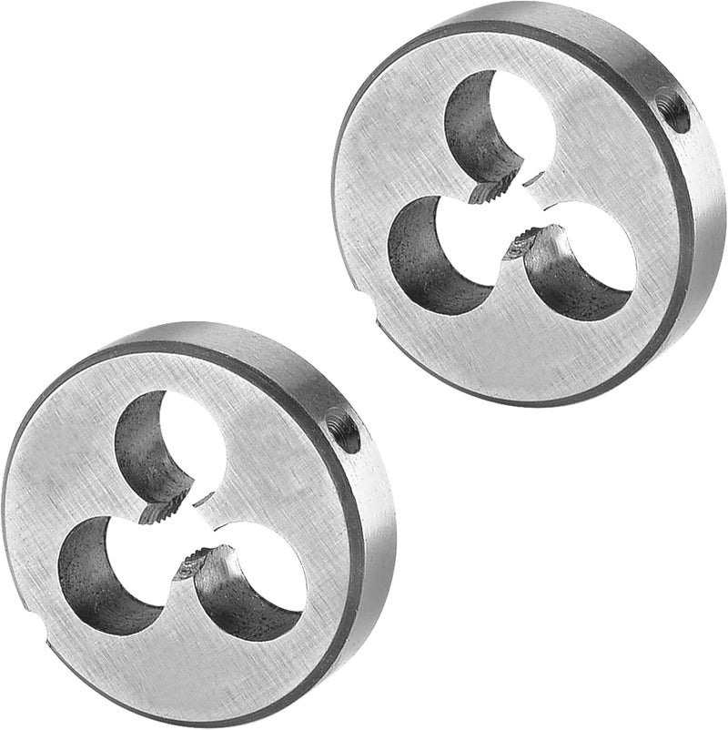 Burkit 2pcs Metric M2 Round Threading Die, M2 x 0.4 Machine Thread Die Right Hand - Image 1